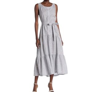 MAX STUDIO stripped drop waist dress.